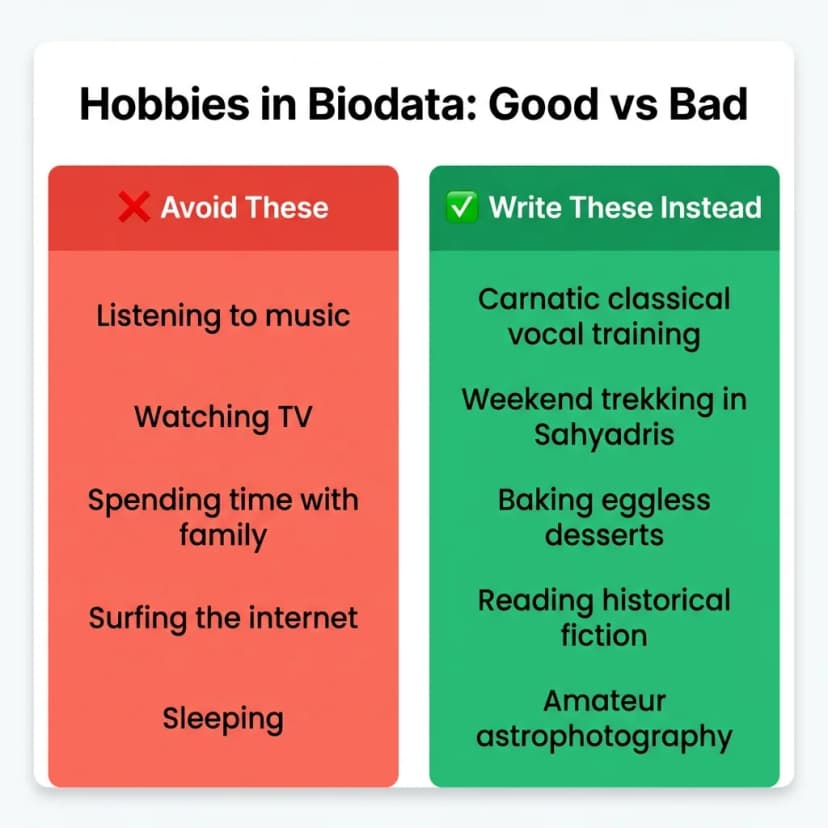 Biodata Tips: Photos, Mistakes & Hobbies