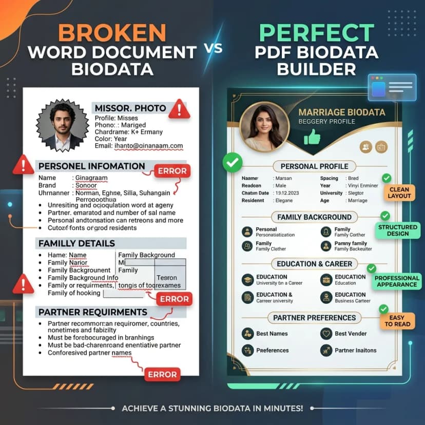 Biodata Format in Word — PDF Is Better